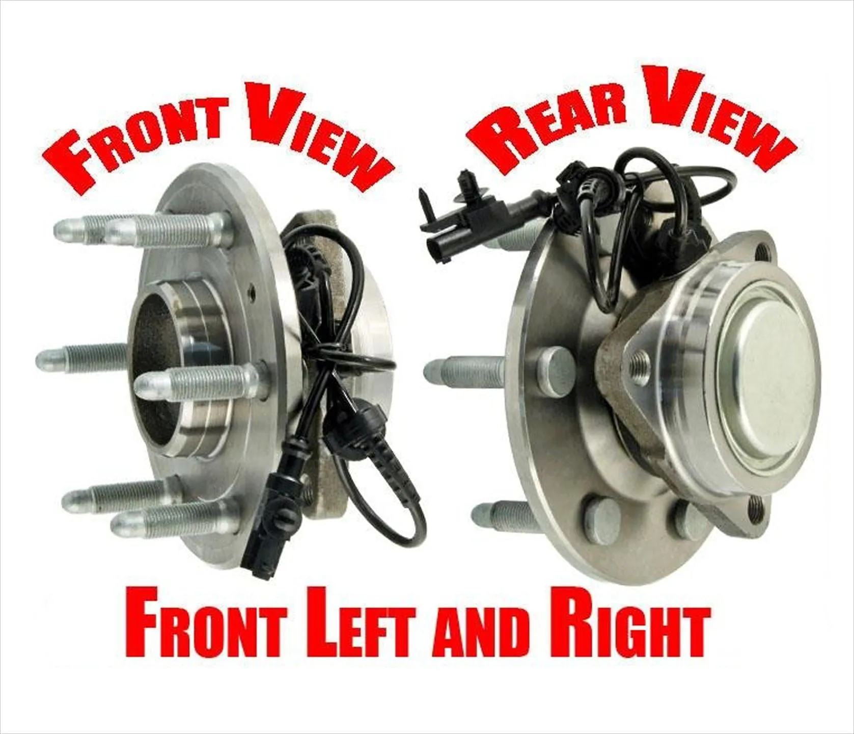 (2) Front Wheel Hub Bearings For 07-13 Silverado 1500 Rear Wheel Drive