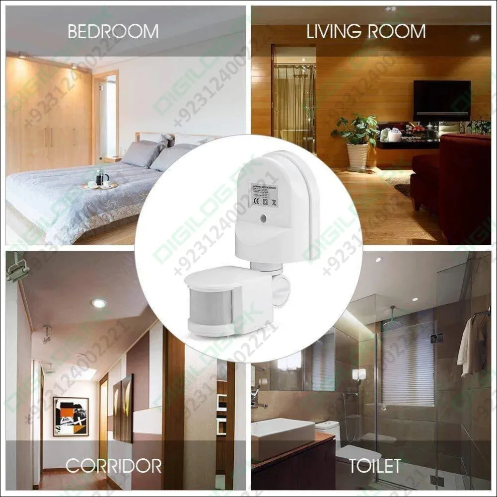 220V Automatic Infrared PIR LED Motion Sensor Detector Switch