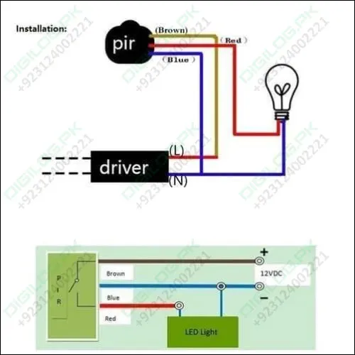 220v Automatic Infrared Pir Led Motion Sensor