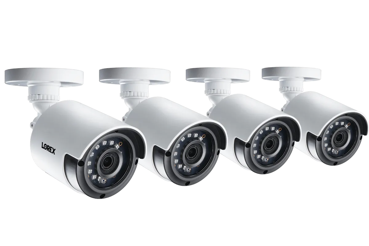 2K 4MP Super High Definition Bullet Security Cameras with Night Vision (4 Pack)