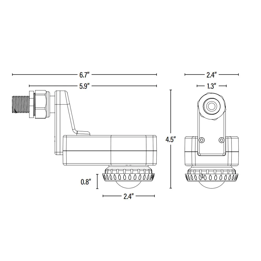 360° Outdoor Bi-Level PIR Sensor for Vapor Tight Fixtures