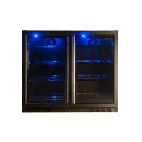 39 Inch Under Counter Wine And Beer Fridge Combo