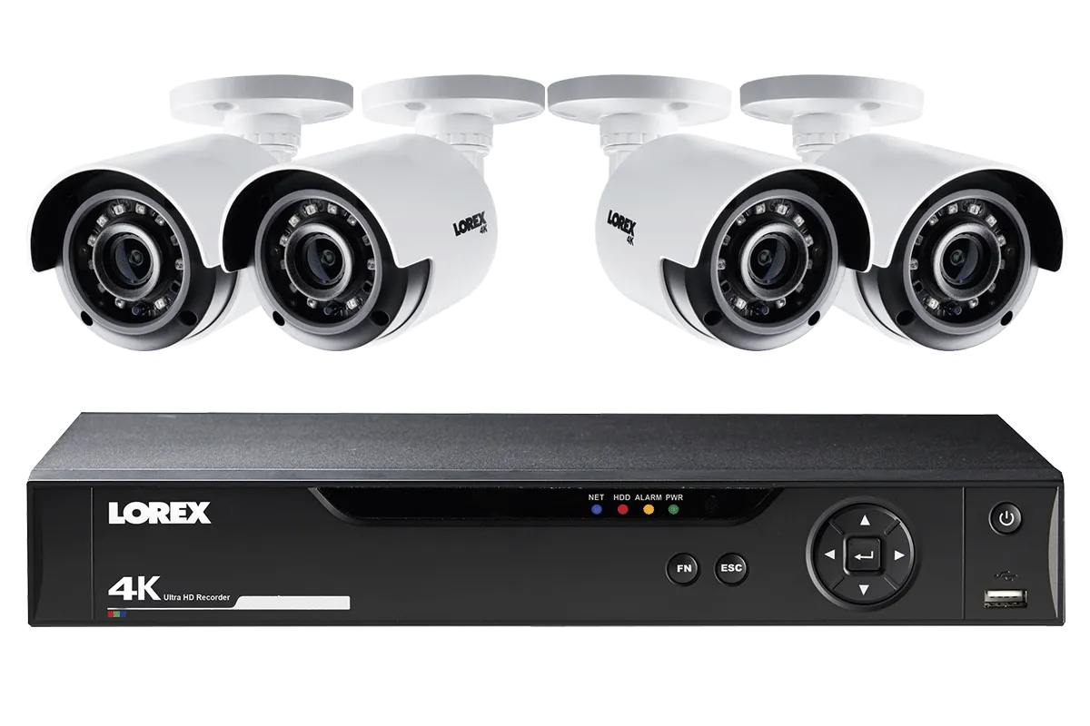 4K HD 8 Channel Security System with 4 Ultra HD 4K Outdoor Cameras, 135ft night vision