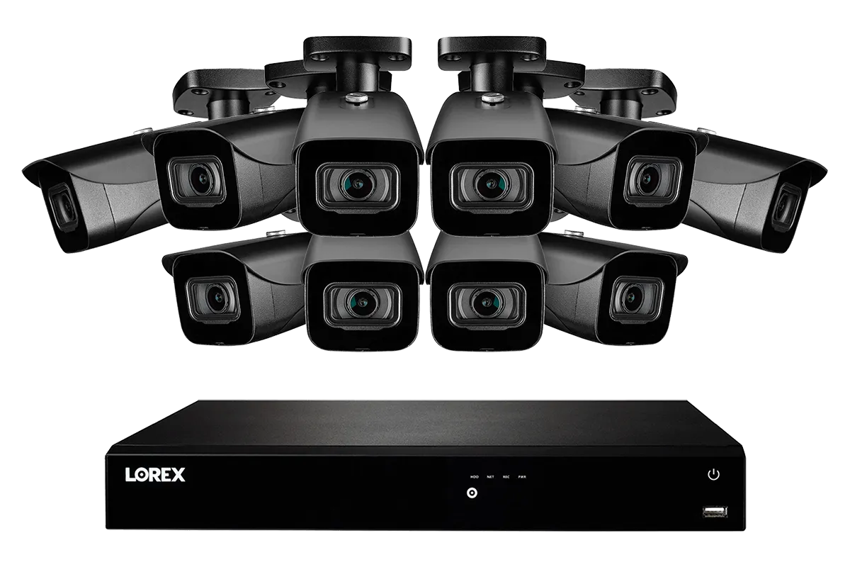 4K Ultra HD IP 16-Channel NVR System with 10 Outdoor 4K (8MP) IP Cameras, 130FT Night Vision, 3TB Hard Drive, Smart Motion Detection and Smart Home Voice Control