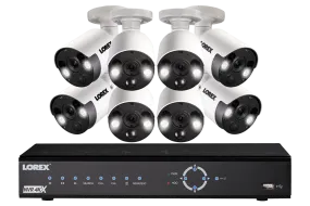 4K Ultra HD IP NVR System with 8 Active Deterrence Security Cameras, 130ft Night Vision