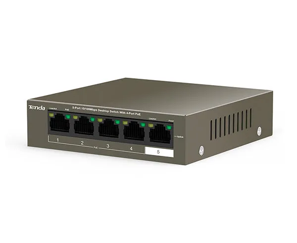 5-Port 10/100Mbps Desktop Switch with 4-Port PoE