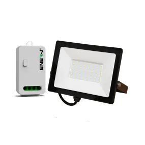 50W LED Floodlight Pre Wired with ECO Series 500W Non Dimmable RF receiver