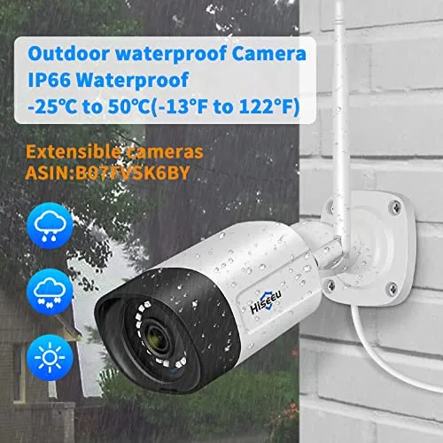 【5X Optical Zoom,2K】 Hiseeu Pan/Tilt/Zoom Security Camera,3 Megapixels Outdoor Wireless Surveillance Camera,Floodlights Full Color Night Vision,Two Way Audio,IP66 Waterproof, Motion Detection…