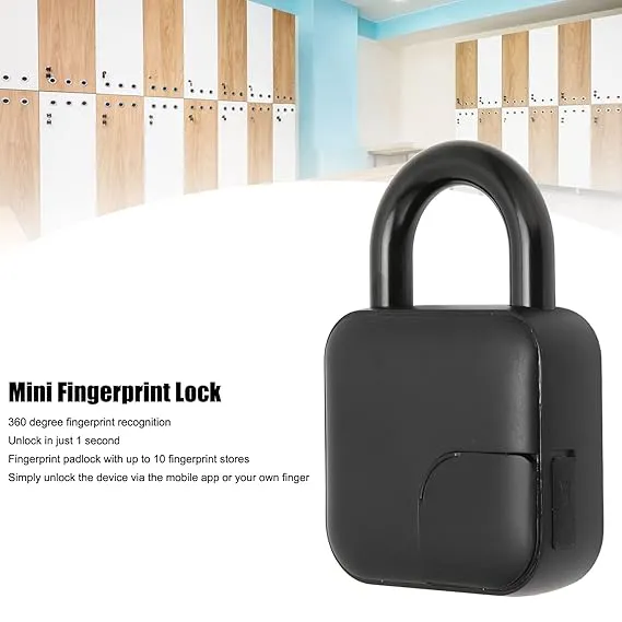 Bluetooth Fingerprint Padlock Square S4472418