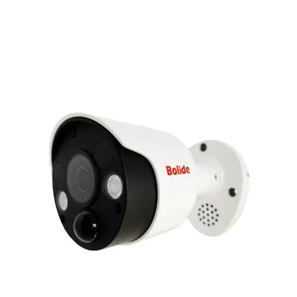 Bolide - BN8035F-NDAA - IP / 5MP / Floodlight Bullet Camera / Fixed / 4mm Lens / Outdoor / IP66 / 20m IR / DC 12V - POE / White