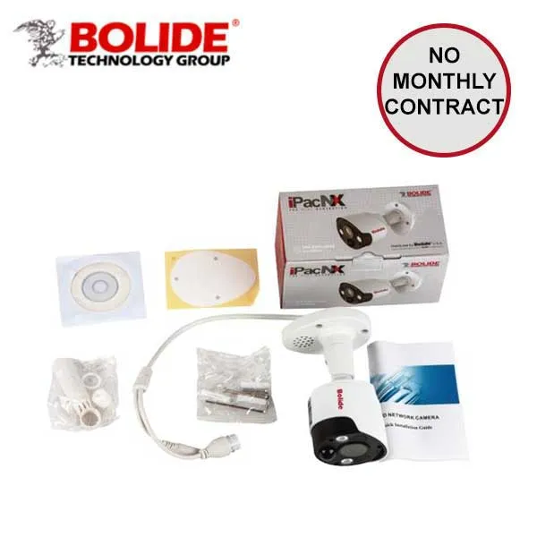 Bolide - BN8035F-NDAA - IP / 5MP / Floodlight Bullet Camera / Fixed / 4mm Lens / Outdoor / IP66 / 20m IR / DC 12V - POE / White