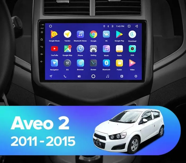 Car Dealz 10.2" Android 10.0 Chevrolet Aveo 2 Holden Barina 2011-2015 In Dash Plus OEM Fascia