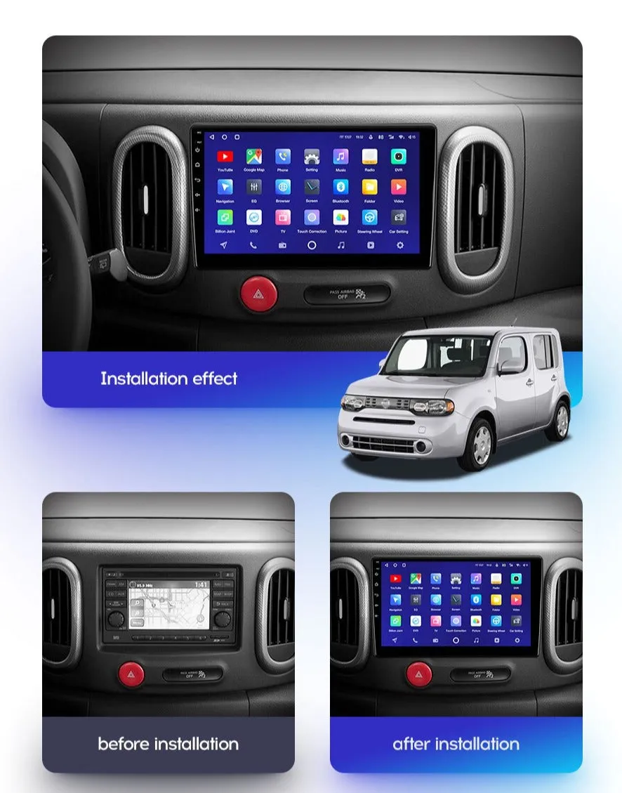 Car Dealz 10.2" Android 10.0 For Nissan Cube 3 Z12 2008 - 2020 In Dash Plus OEM Fascia