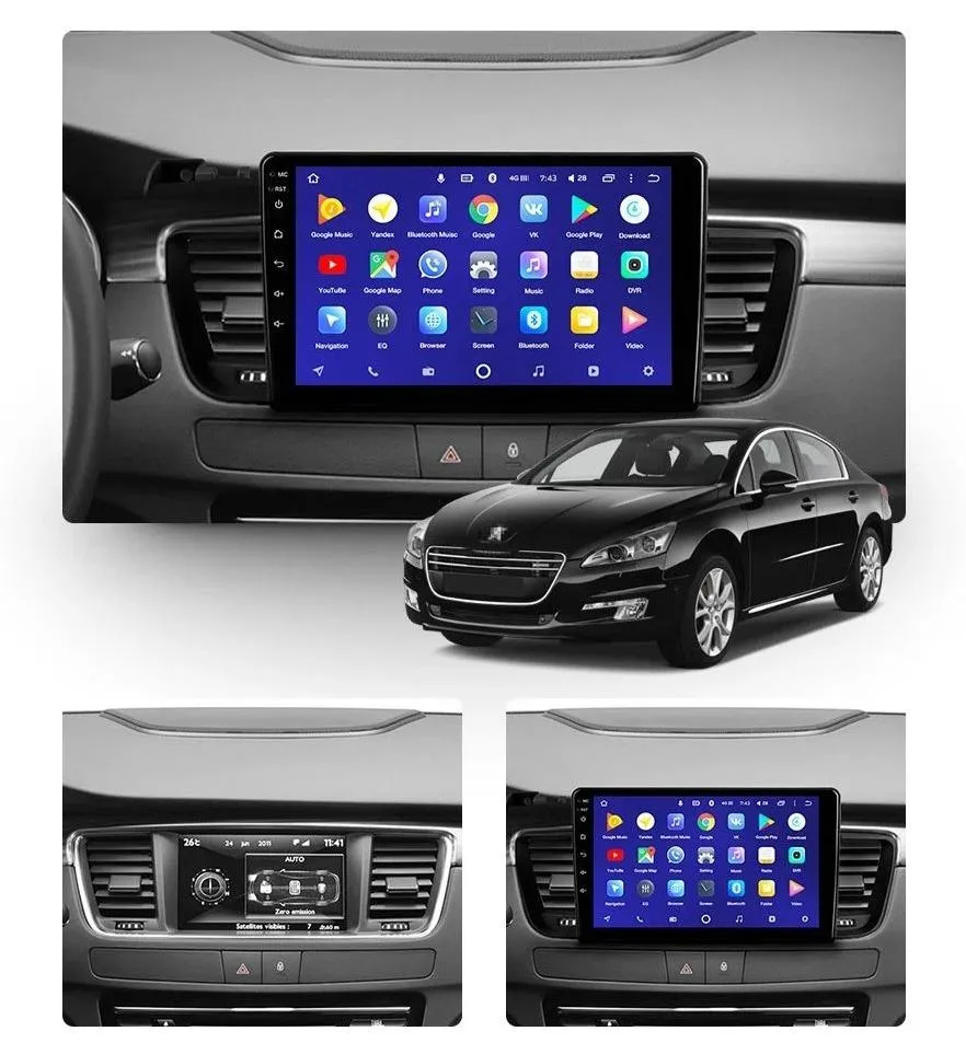 Car Dealz 10.2" Android 10.0 Peugeot 508 1 2011-2018 In Dash Plus OEM Fascia