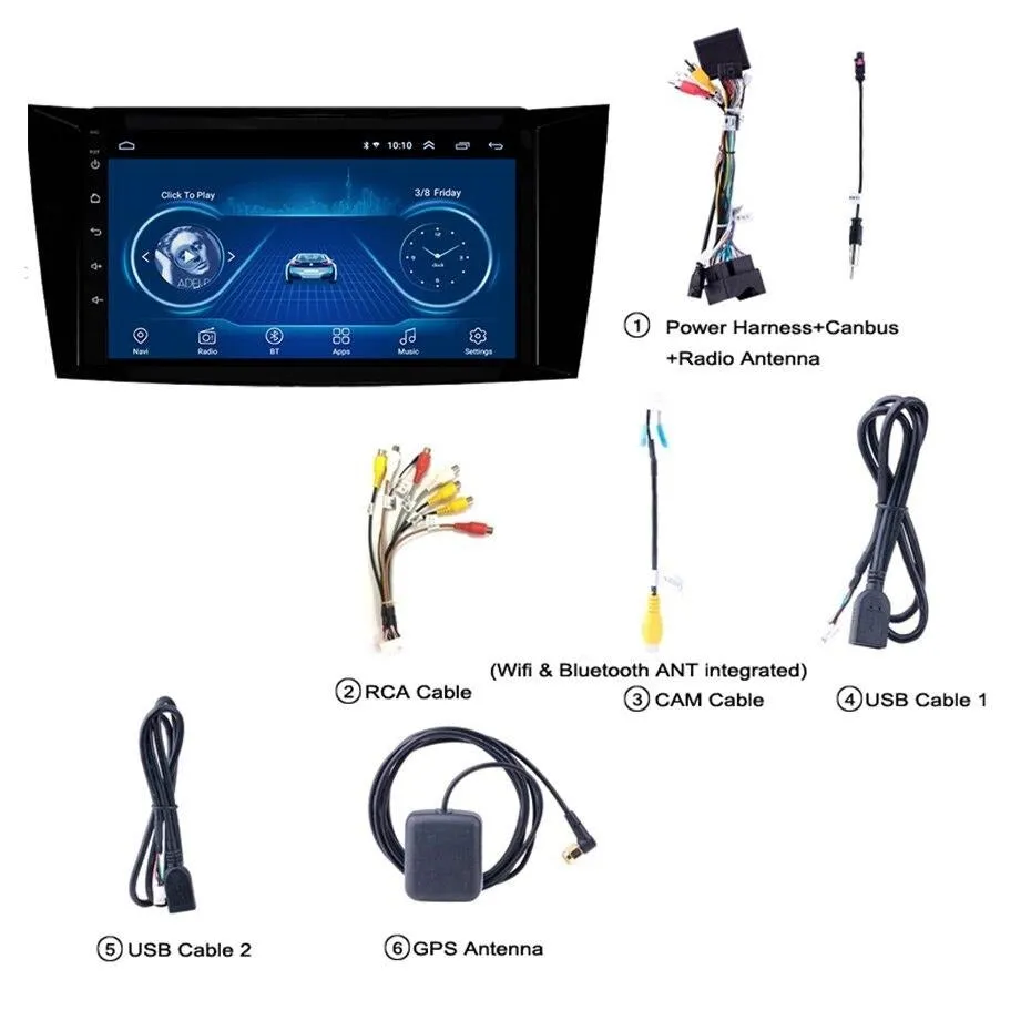 Car Dealz 7" Android 10.0 Car Radio For Ford Focus/S-Max/Mondeo 9/Galaxy C-Max In Dash Plus OEM Fascia