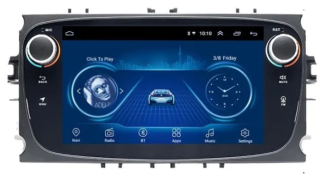 Car Dealz 7" Android 10.0 Car Radio For Ford Focus/S-Max/Mondeo 9/Galaxy C-Max In Dash Plus OEM Fascia