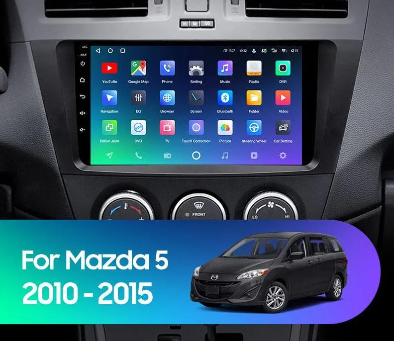 Car Dealz Premium Advanced 4G Data Model 10.2" Android 12.0 For Mazda 5 3 CW 2010 - 2015 In Dash Plus OEM Fascia