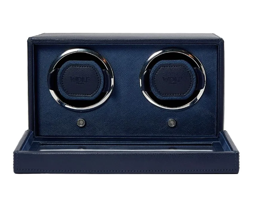 Cub Double Watch Winder With Cover (Blue)