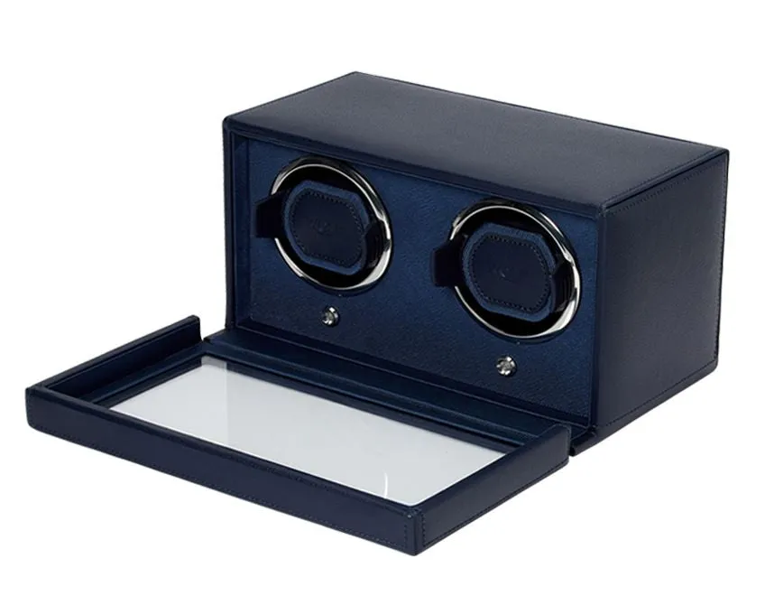 Cub Double Watch Winder With Cover (Blue)