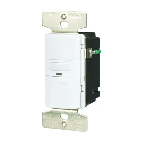 Eaton Wiring Devices OS310U-W-K Motion Sensor Switch with Nightlight and LED, 8.3 A, 120 V, 1 -Pole, Motion Sensor