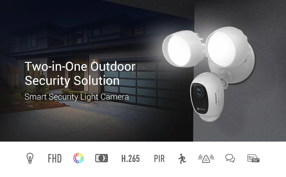 EZVIZ LC1C OUTDOOR SMART SECURITY LIGHT CAMERA