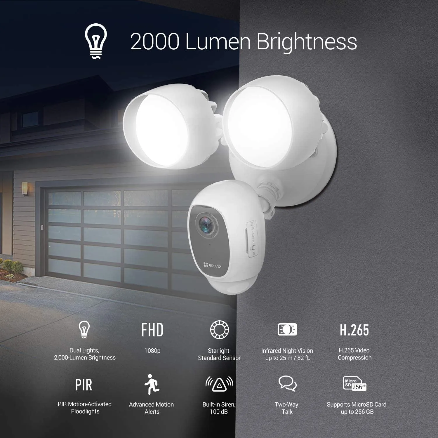 EZVIZ LC1C OUTDOOR SMART SECURITY LIGHT CAMERA