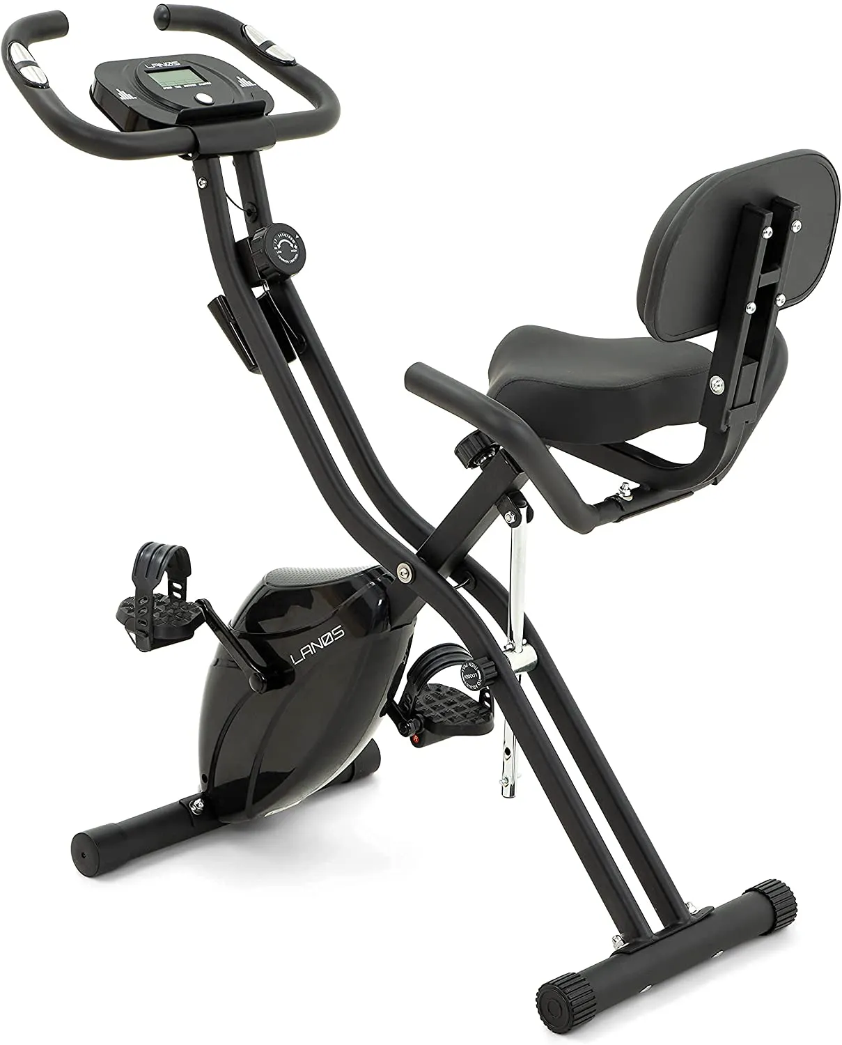 Folding Exercise Bike with 10 Levels Black