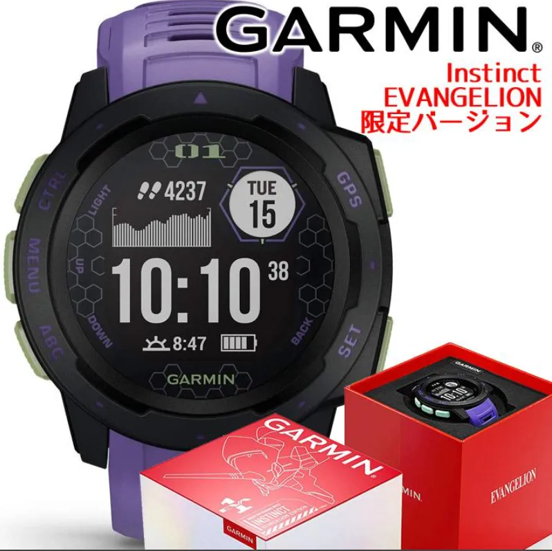 Garmin × Evangelion GPS Outdoor Watch INSTINCT EVANGELION Edition EVA Unit01 New