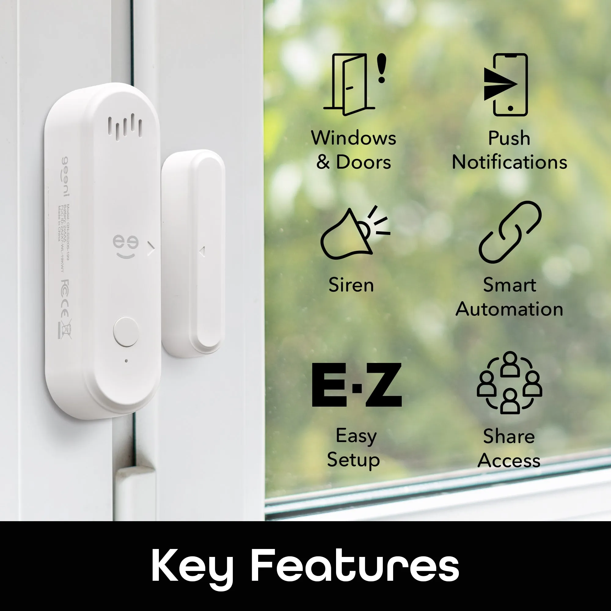 Geeni Smart Door and Window Sensor 2-Pack