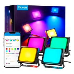 Govee LED Smart Flood Lights - 4 stk. - Sort