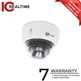 IC Realtime - IPEG-D40V-IRW2 / 4MP IP Indoor/Outdoor Mid Size Vandal Dome Camera / Varifocal 2.8-12mm Motorized Lens (98° - 31°) / 131 Feet Smart IR / PoE Capable