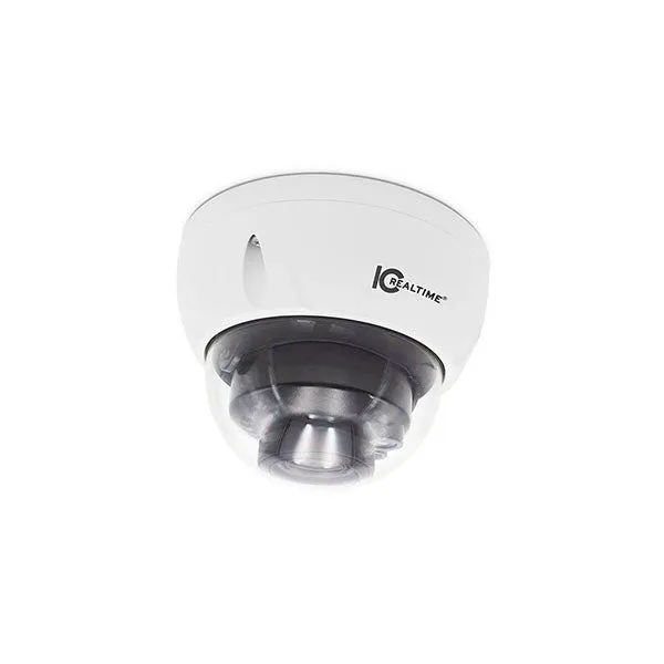 IC Realtime - IPEG-D40V-IRW2 / 4MP IP Indoor/Outdoor Mid Size Vandal Dome Camera / Varifocal 2.8-12mm Motorized Lens (98° - 31°) / 131 Feet Smart IR / PoE Capable