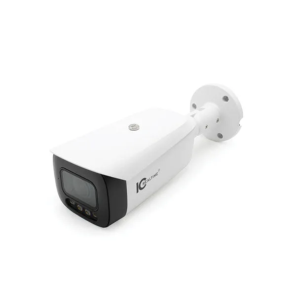 IC Realtime - IPEL-B40V-W1-LED / 4MP IP Indoor/Outdoor Bullet Camera / Motorized Varifocal 2.7-12mm Lens (115°–48°) / 131 Feet LED / POE Capable / IVS IMD / Face Recognition