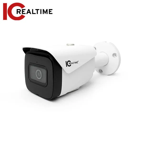 IC Realtime - IPMX-B40F-IRW2 / 4MP IP Indoor/Outdoor Small Size Bullet Camera / Fixed 2.8mm Lens (103 AOV) / 164 Ft Smart IR / POE / AI