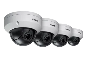 Pan-Tilt-Zoom Outoor Metal Camera, 4x Optical Zoom with 1080p HD Video & Color Night Vision (4-pack)