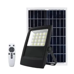 Solar LED Flood Light 4.8W/9W/13.5W, 6000K, Auto On/Off, IP65 Waterproof, with Remote Control & Motion Sensors Detection