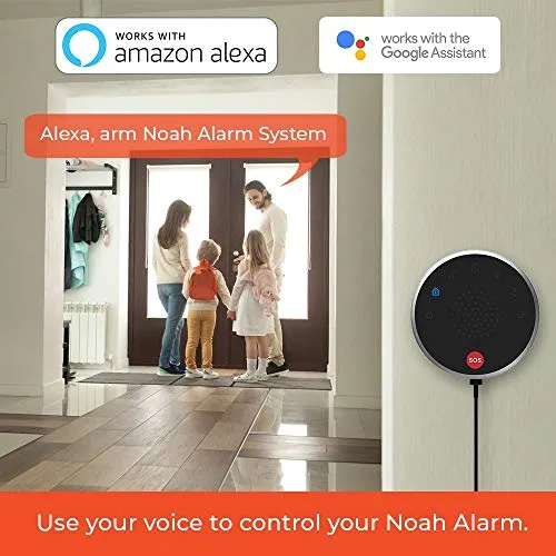 Time2 Noah Home Alarm Smart Security System, 12 piece kit - Door Sensors, Motion sensors, Keypad, Outdoor Siren – Quick setup, Easy to use App with alerts, No monthly fee - Works with Alexa & Google