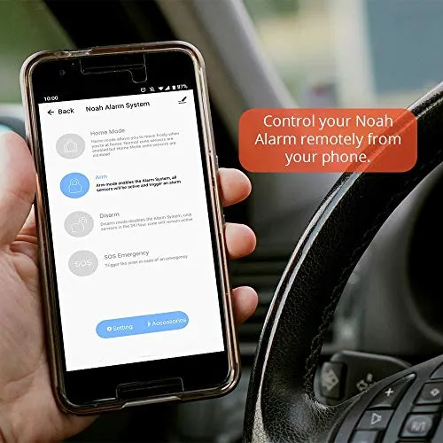 Time2 Noah Home Alarm Smart Security System, 12 piece kit - Door Sensors, Motion sensors, Keypad, Outdoor Siren – Quick setup, Easy to use App with alerts, No monthly fee - Works with Alexa & Google