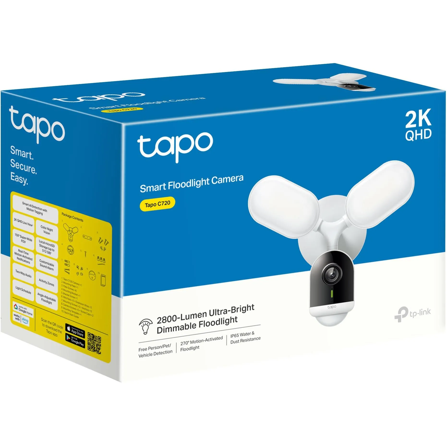 TP-Link Tapo Smart Floodlight Camera 2K (Wired)