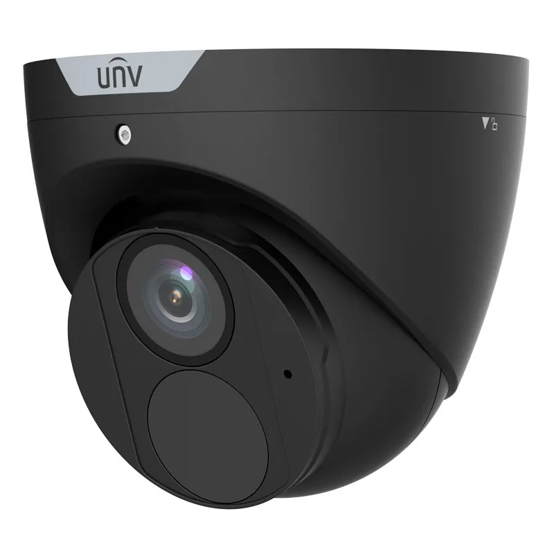 UNIVIEW IPC3618SR3-ADF28KM-G-BK: 8MP 4K LightHunter IR Fixed Turret Camera in Black