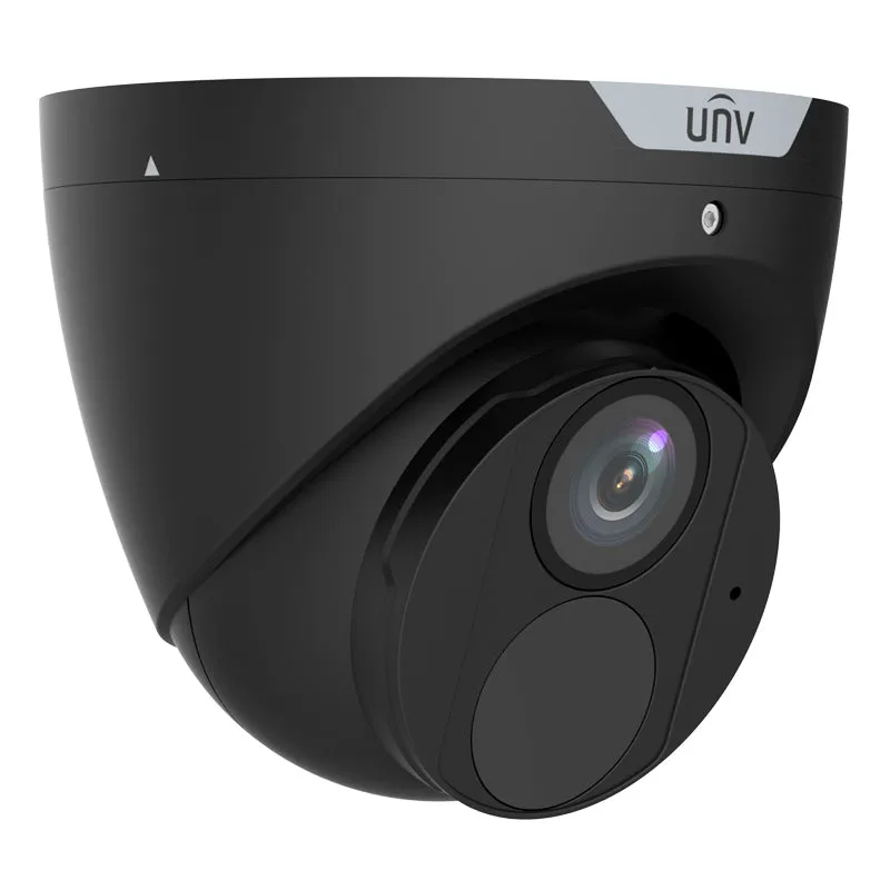 UNIVIEW IPC3618SR3-ADF28KM-G-BK: 8MP 4K LightHunter IR Fixed Turret Camera in Black