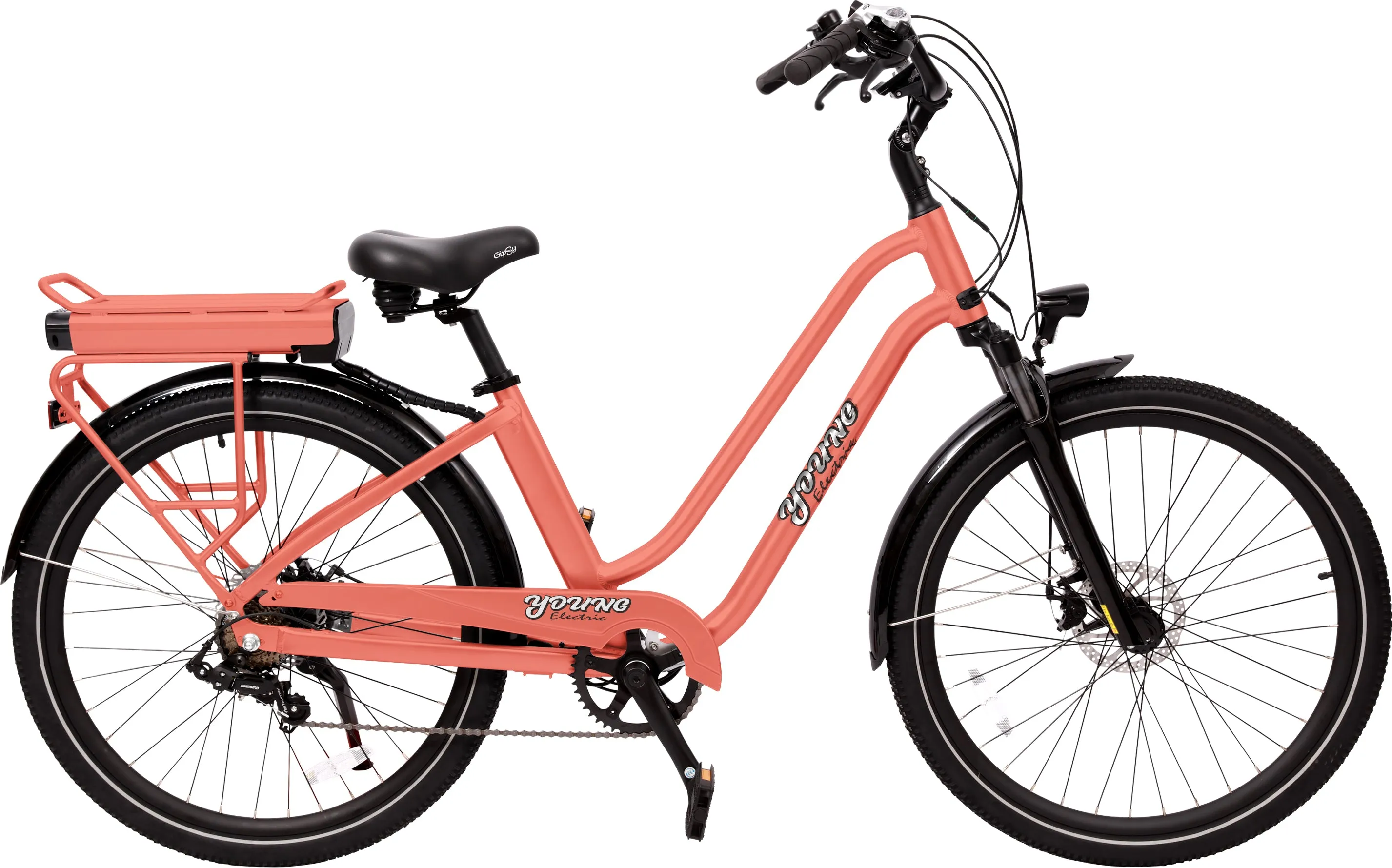 Vie 27.5in 7Sp 350W Ultra-Comfy Women's Step Through E-Bike by Young Electric