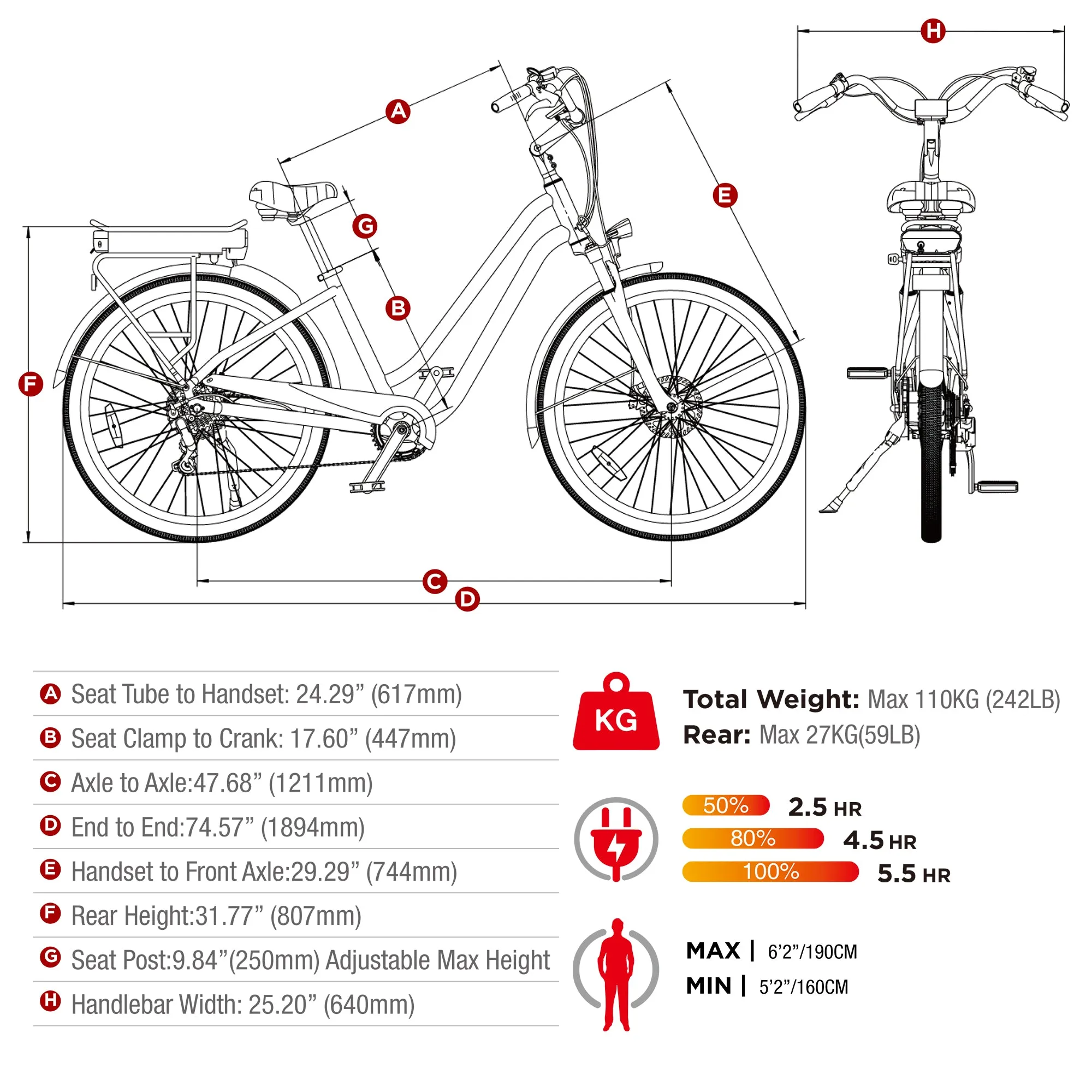 Vie 27.5in 7Sp 350W Ultra-Comfy Women's Step Through E-Bike by Young Electric