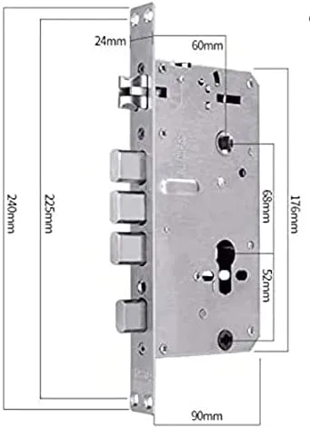 VILA Smart Lock, Display screen,Keypad Digital,Biometric Fingerprint,IC Card,Mechanical key Unlock for Apartment Hotel Home Use COLOR: BLACK