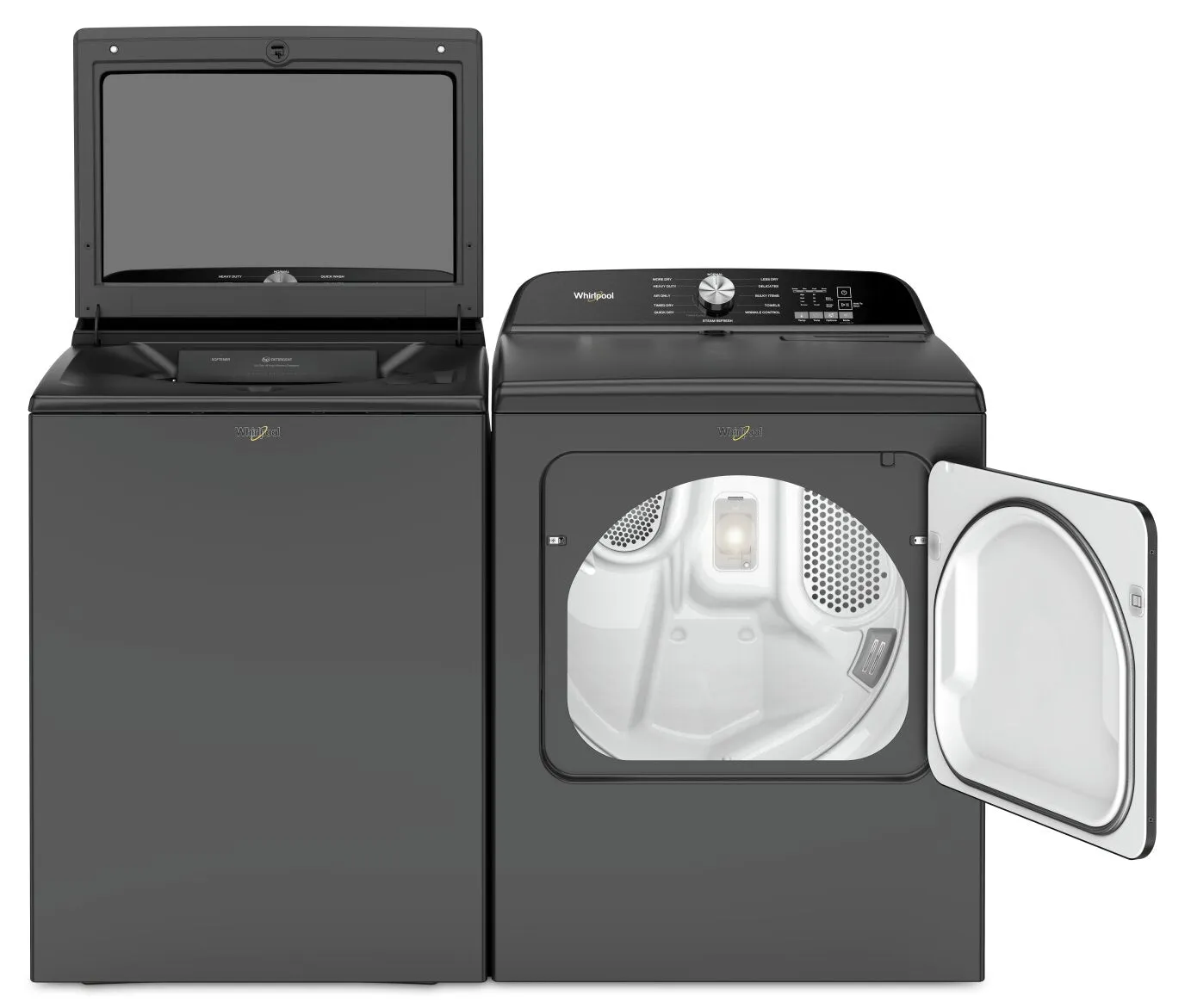 Whirlpool 6.1 Cu. Ft. Top-Load Washer with Removable Agitator and 7 Cu. Ft. Gas Dryer - WTW6157B/WGD6150B