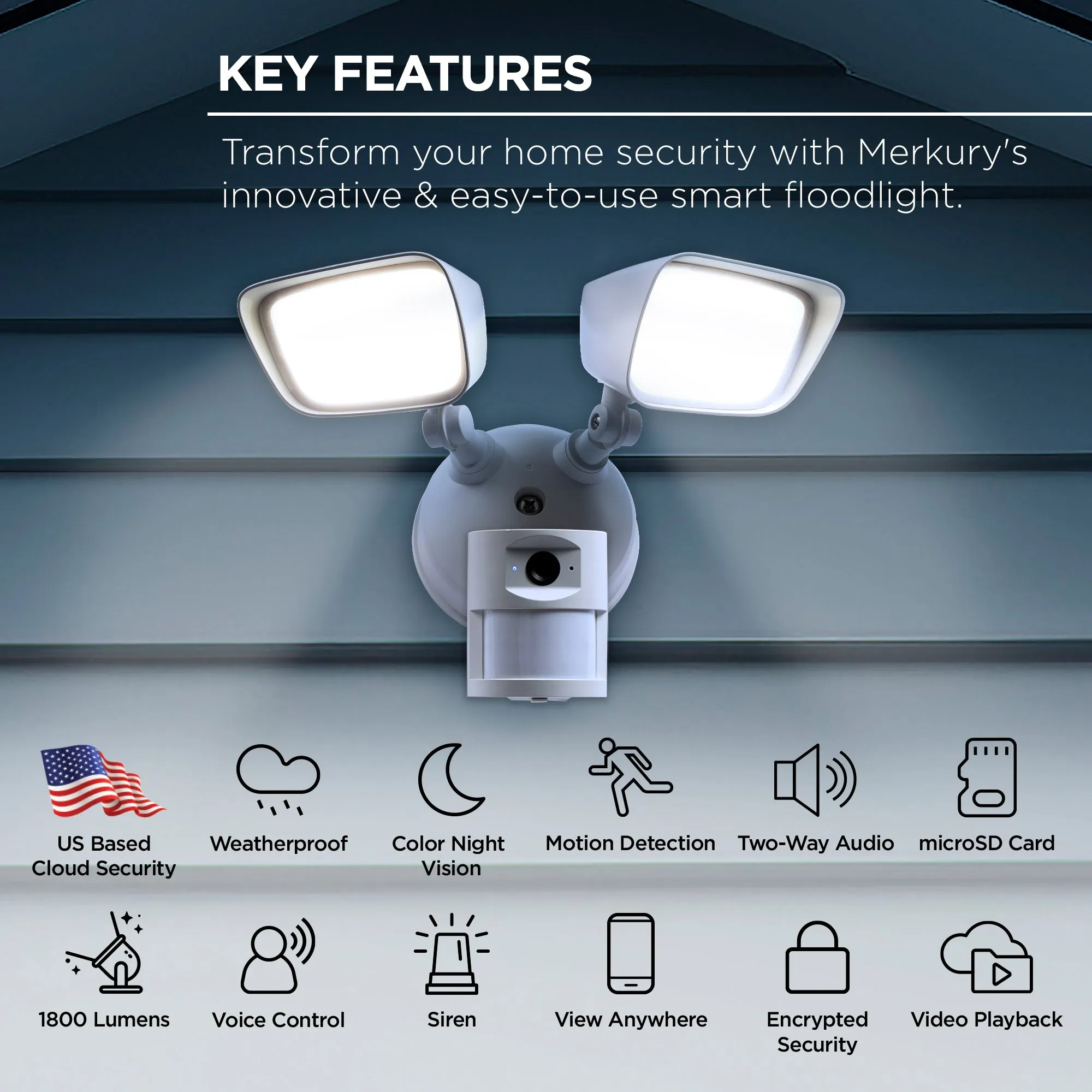 Wired Floodlight Camera with Spotlight