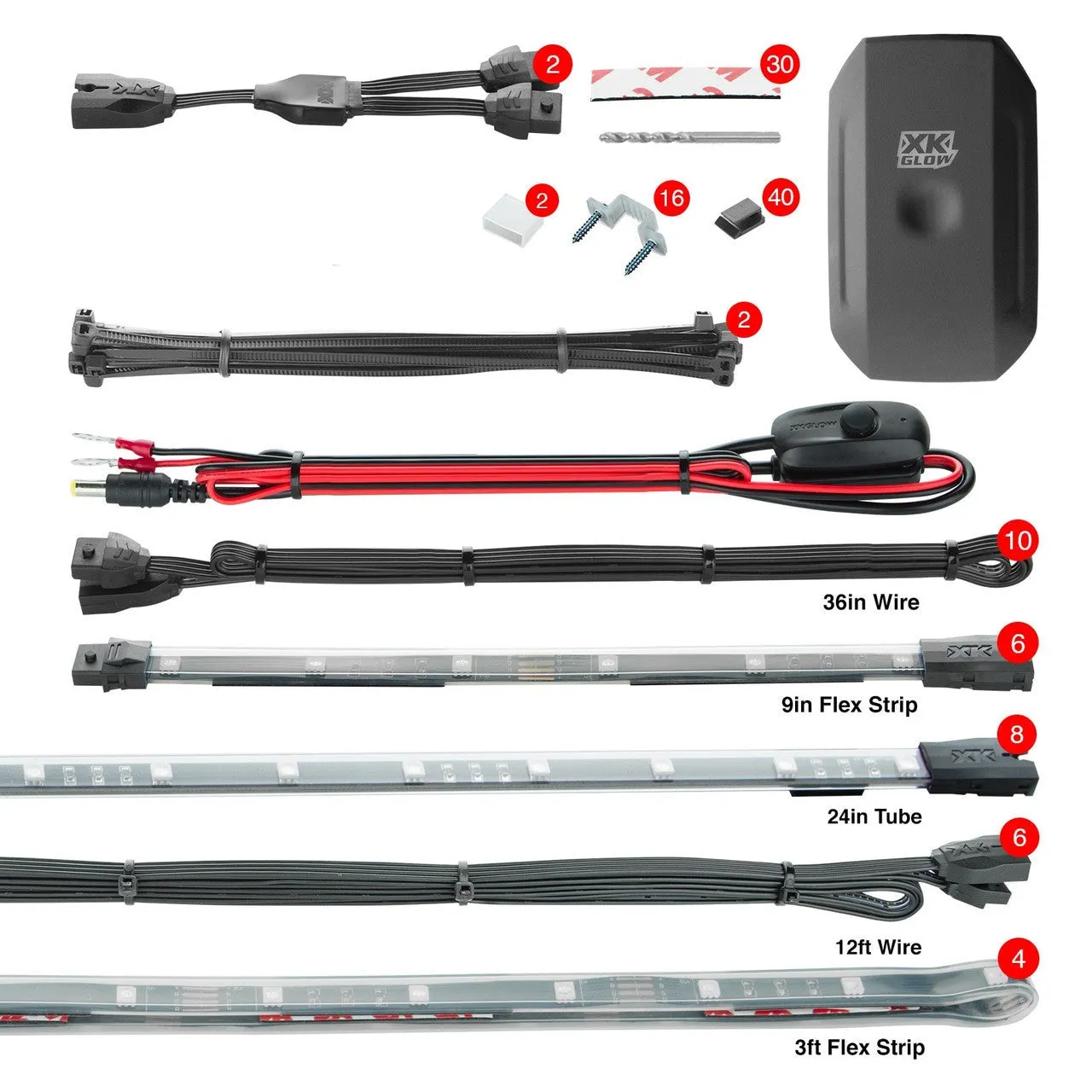 XKchrome Car Advanced Kit w/ Dual-Mode Dash Mount Controller - Mini/ Standard/ Advance/ Pro