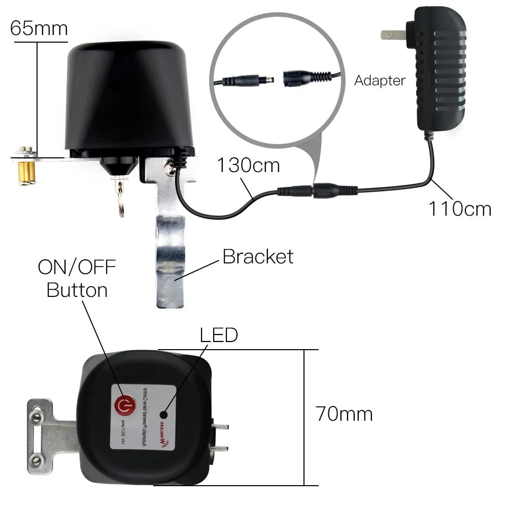 ZigBee 3.0 Smart Gas Water Valve Controller 2MQTT Setup Available