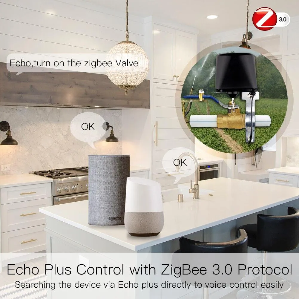 ZigBee 3.0 Smart Gas Water Valve Controller 2MQTT Setup Available