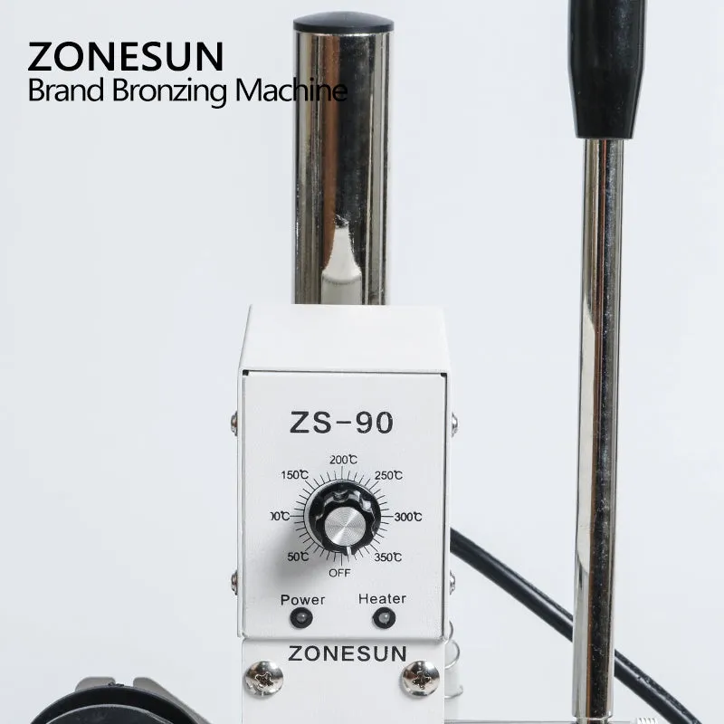 ZONESUN 1PC 110V/220V Manual Hot Foil Stamping Marking Machine Leather PVC Printer With Temperature Control